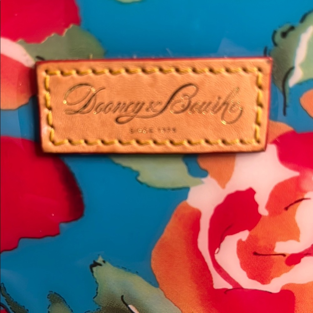 Dooney and Bourke Bright Floral Clutch with Tassel EUC - Picture 4 of 6